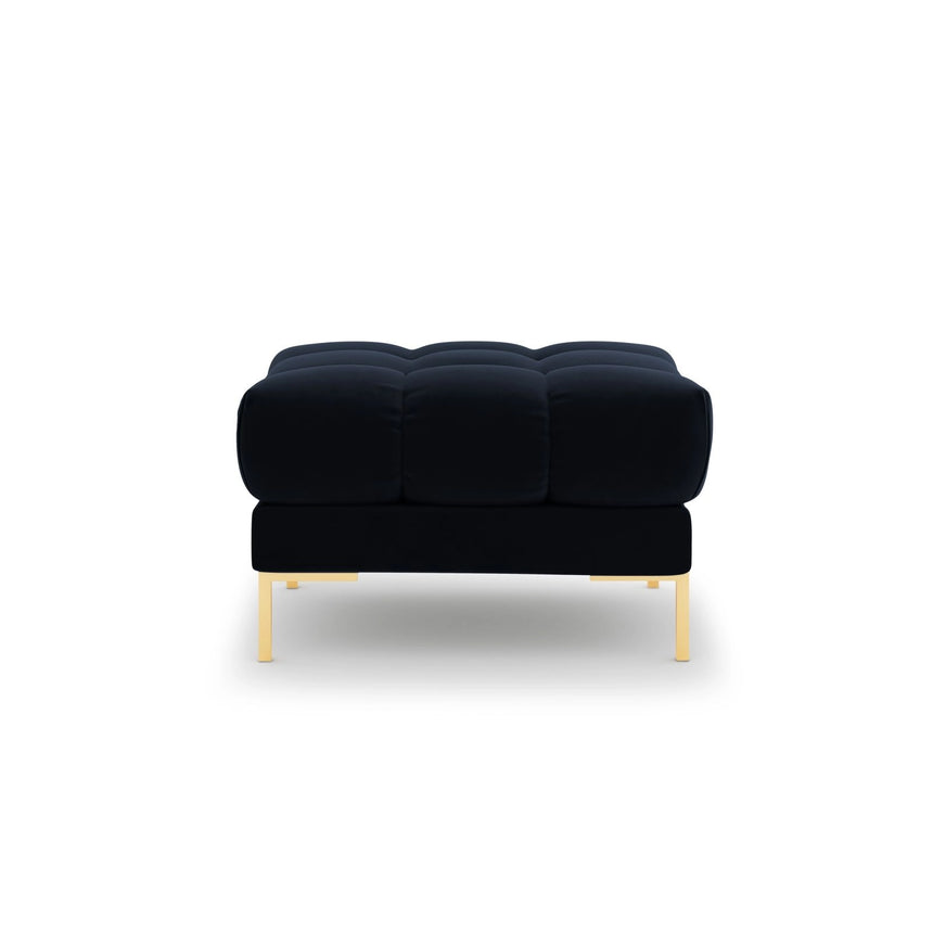 Bali Pouf aus Samt in Dunkelblau (Bluvel 89), 60x60x41 cm von Cosmopolitan Design – Bild 4