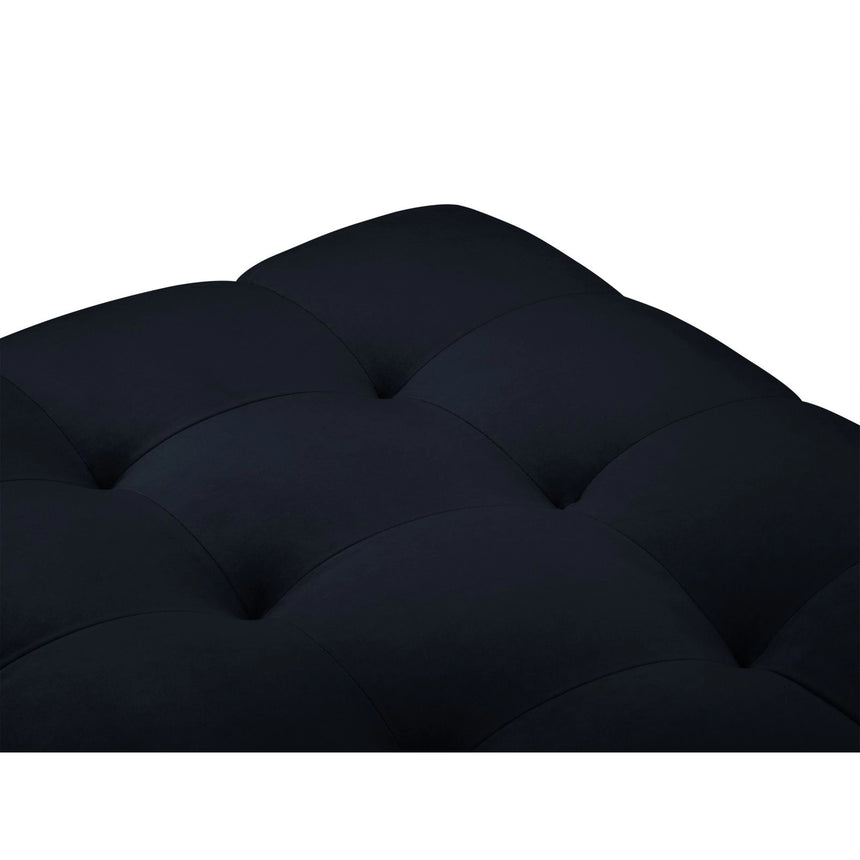 Bali Pouf aus Samt in Dunkelblau (Bluvel 89), 60x60x41 cm von Cosmopolitan Design – Bild 5