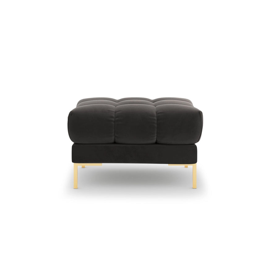 Bali Pouf aus Samt in Dunkelgrau (Bluvel 18), 60x60x41 cm von Cosmopolitan Design – Bild 4