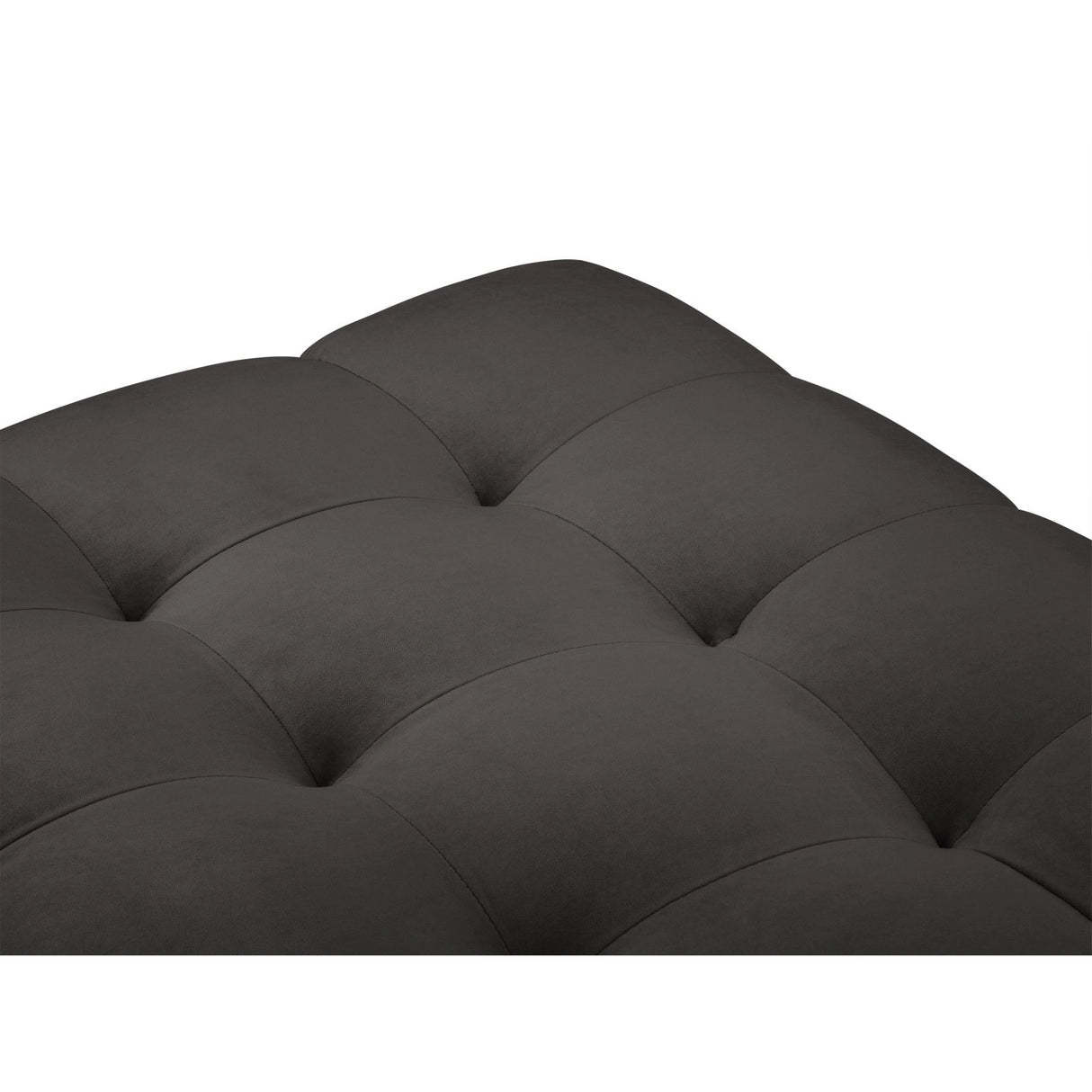 Bali Pouf aus Samt in Dunkelgrau (Bluvel 18), 60x60x41 cm von Cosmopolitan Design – Bild 5