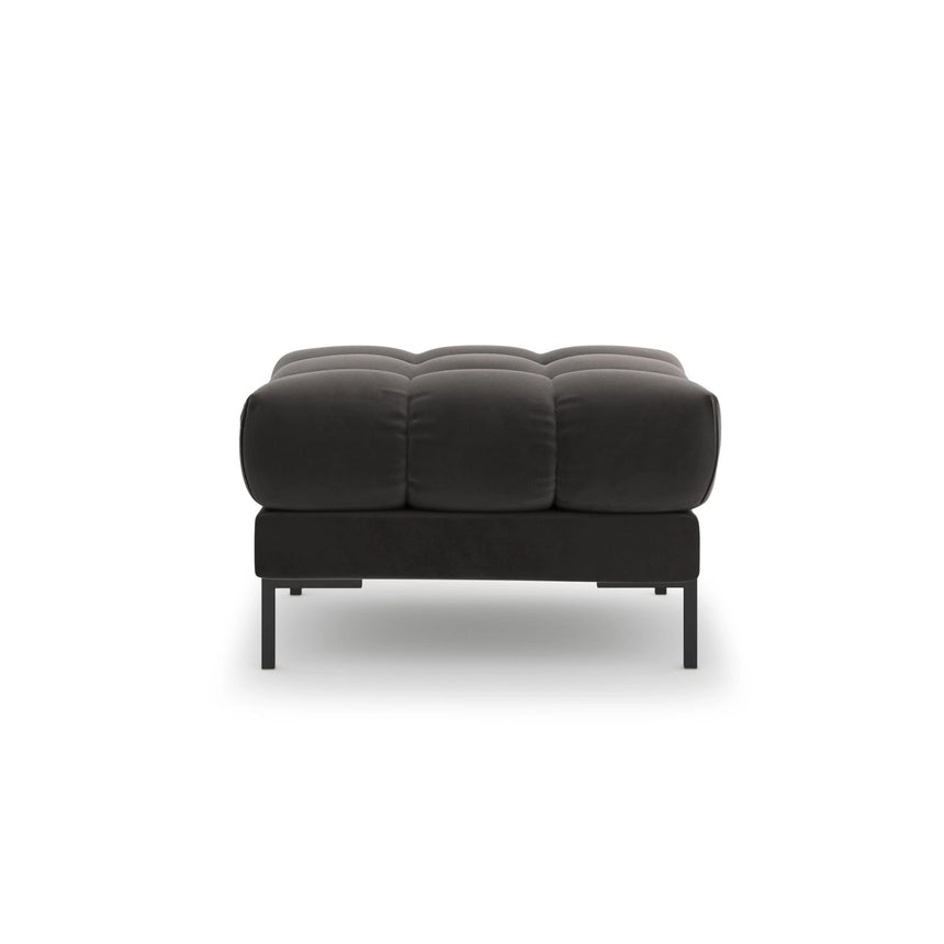 Bali Pouf aus Samt in Dunkelgrau (Bluvel 18), 60x60x41 cm von Cosmopolitan Design – Bild 4