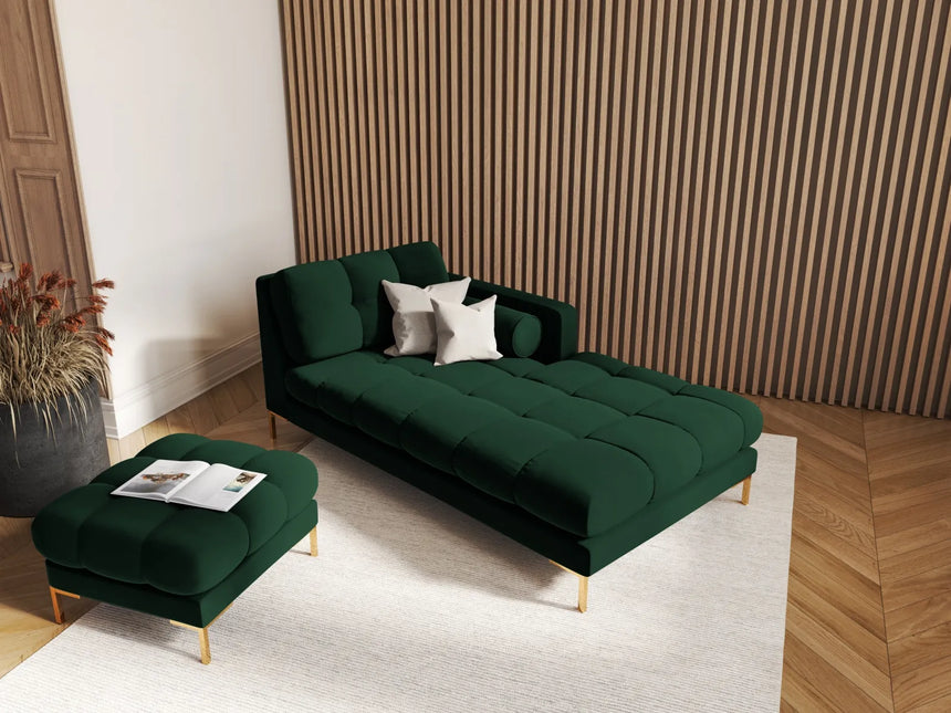 Bali Pouf aus Samt in Flaschengrün (Bluvel 78), 60x60x41 cm von Cosmopolitan Design – Bild 2