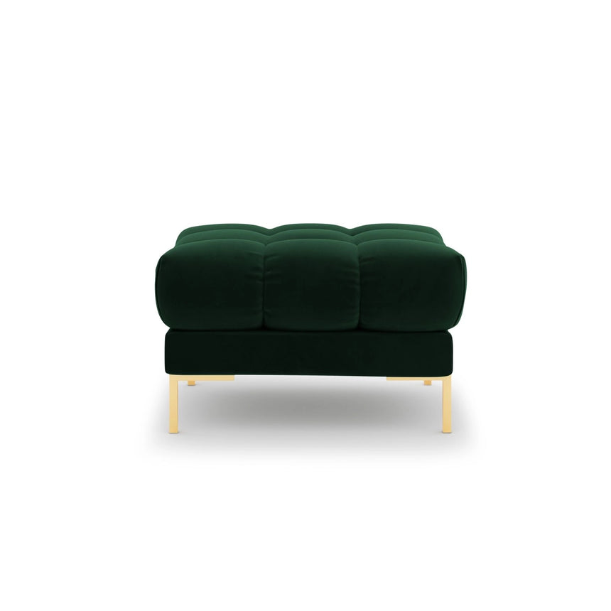 Bali Pouf aus Samt in Flaschengrün (Bluvel 78), 60x60x41 cm von Cosmopolitan Design – Bild 4
