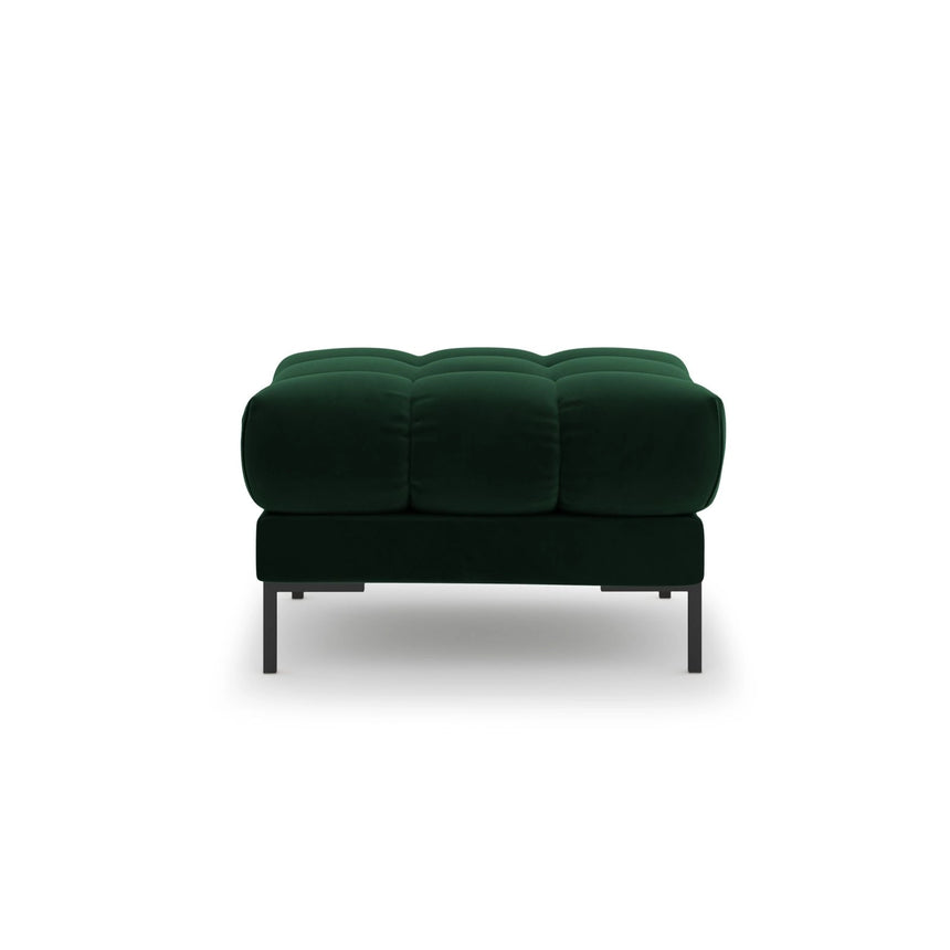 Bali Pouf aus Samt in Flaschengrün (Bluvel 78), 60x60x41 cm von Cosmopolitan Design – Bild 4