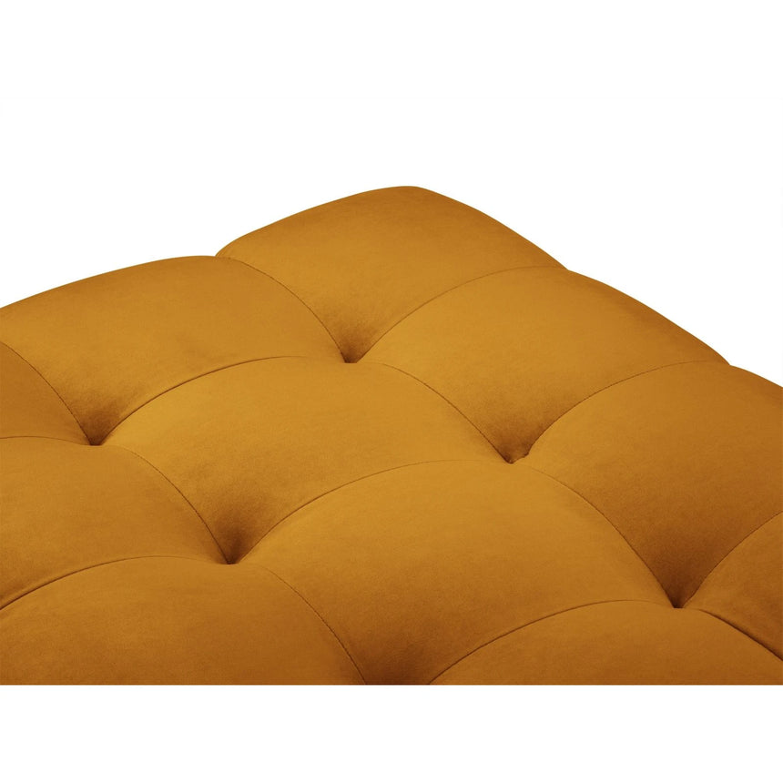 Bali Pouf aus Samt in Gelb (Bluvel 68), 60x60x41 cm von Cosmopolitan Design – Bild 5