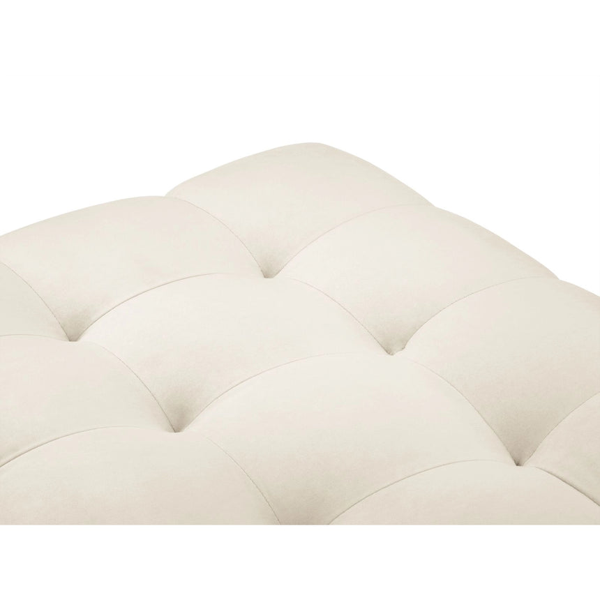 Bali Pouf aus Samt in Hellbeige (Bluvel 22), 60x60x41 cm von Cosmopolitan Design – Bild 5