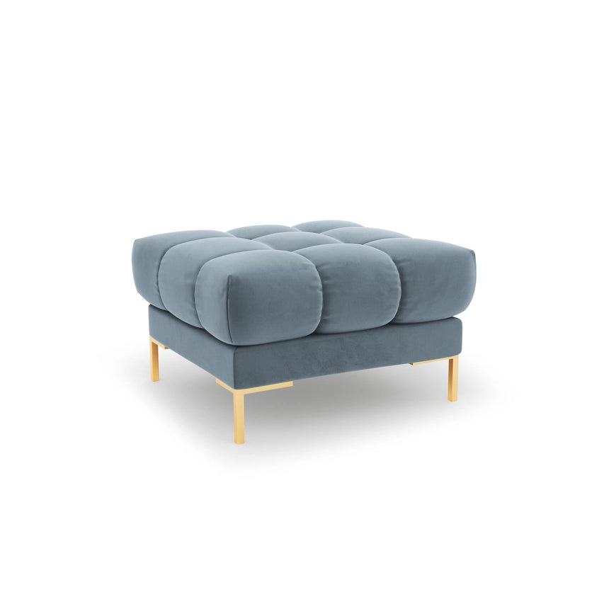 Bali Pouf aus Samt in Hellblau (Bluvel 06), 60x60x41 cm von Cosmopolitan Design – Bild 1
