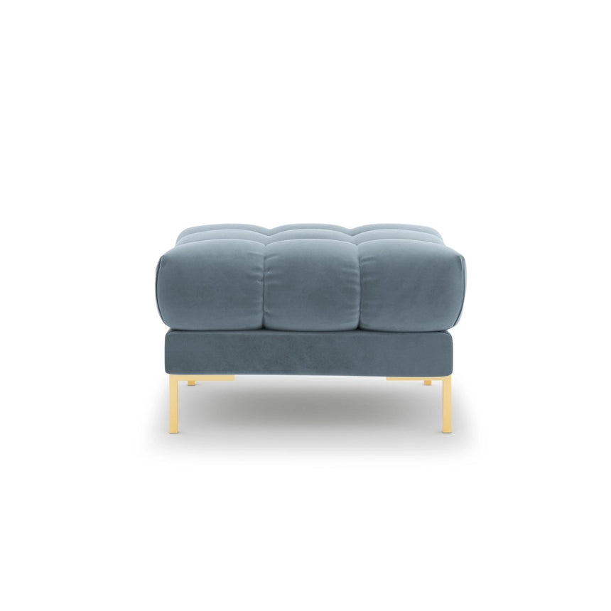 Bali Pouf aus Samt in Hellblau (Bluvel 06), 60x60x41 cm von Cosmopolitan Design – Bild 4
