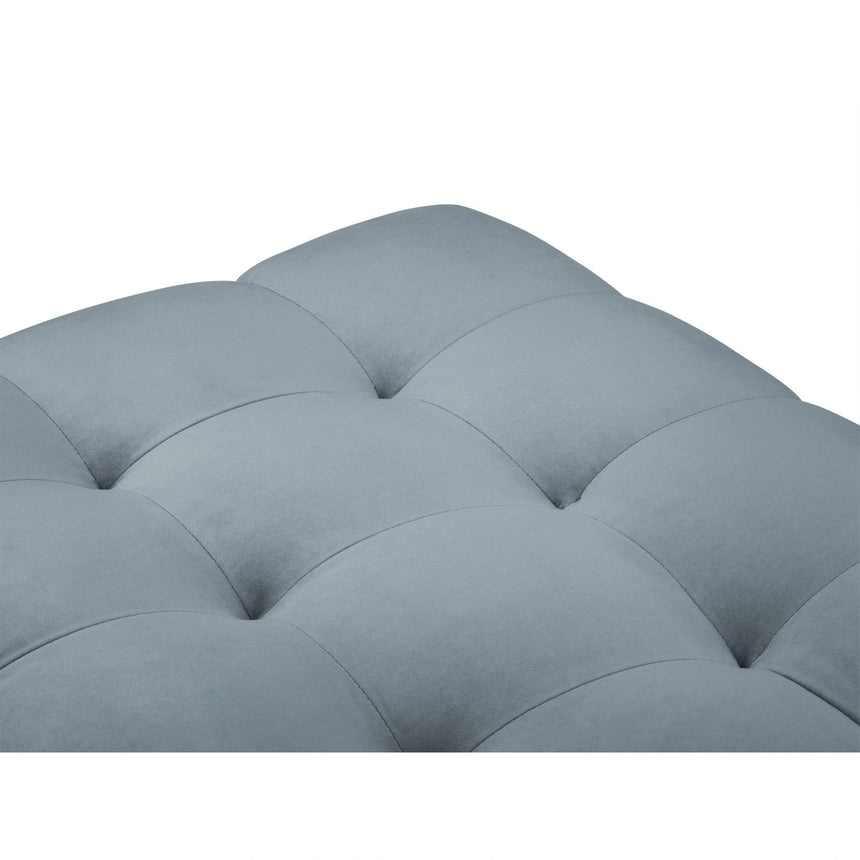 Bali Pouf aus Samt in Hellblau (Bluvel 06), 60x60x41 cm von Cosmopolitan Design – Bild 5
