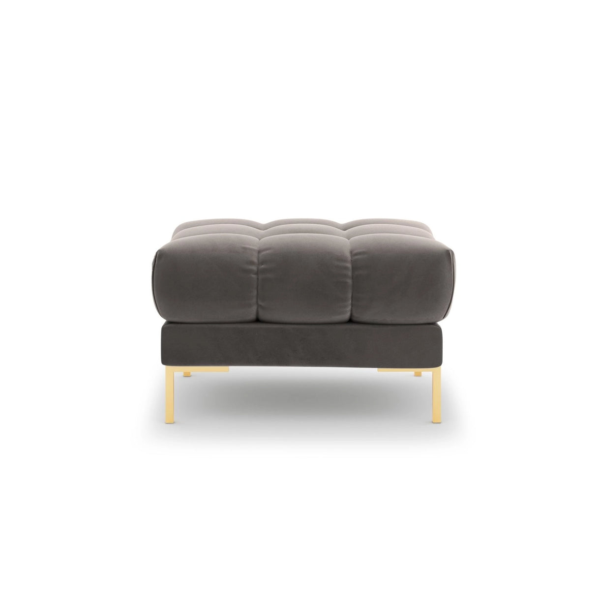 Bali Pouf aus Samt in Hellgrau (Bluvel 13), 60x60x41 cm von Cosmopolitan Design – Bild 4