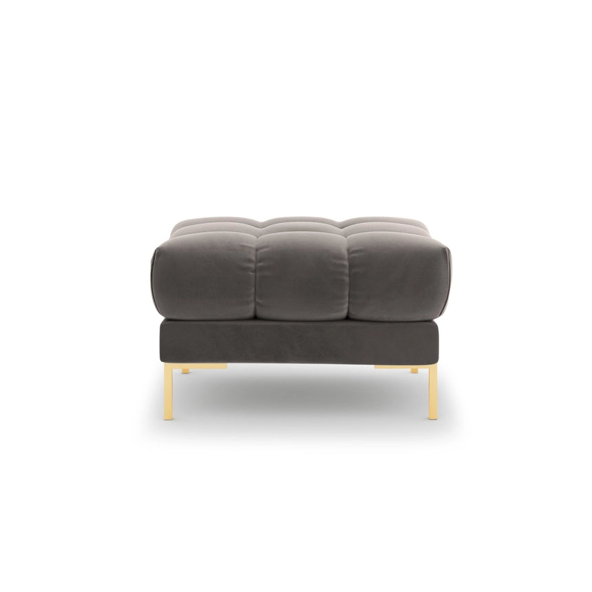 Bali Pouf aus Samt in Hellgrau (Bluvel 13), 60x60x41 cm von Cosmopolitan Design – Bild 4