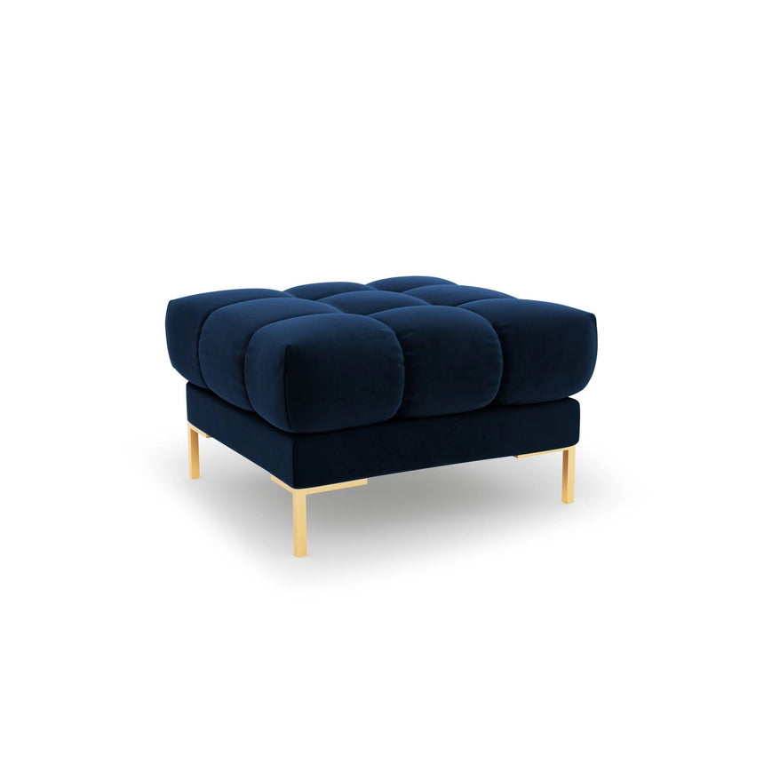 Bali Pouf aus Samt in Königsblau (Bluvel 86), 60x60x41 cm von Cosmopolitan Design – Bild 1