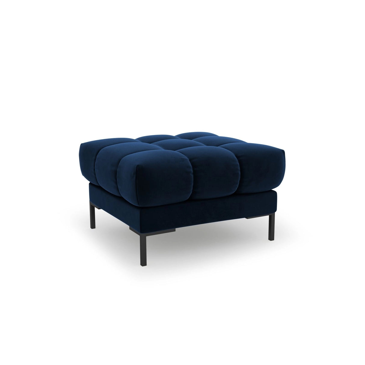 Bali Pouf aus Samt in Königsblau (Bluvel 86), 60x60x41 cm von Cosmopolitan Design – Bild 1
