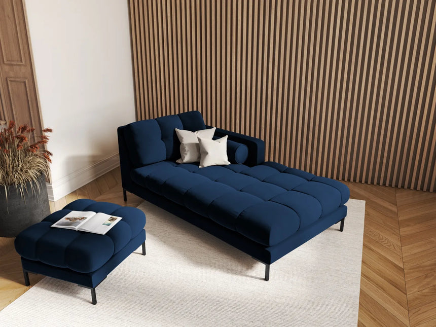 Bali Pouf aus Samt in Königsblau (Bluvel 86), 60x60x41 cm von Cosmopolitan Design – Bild 2