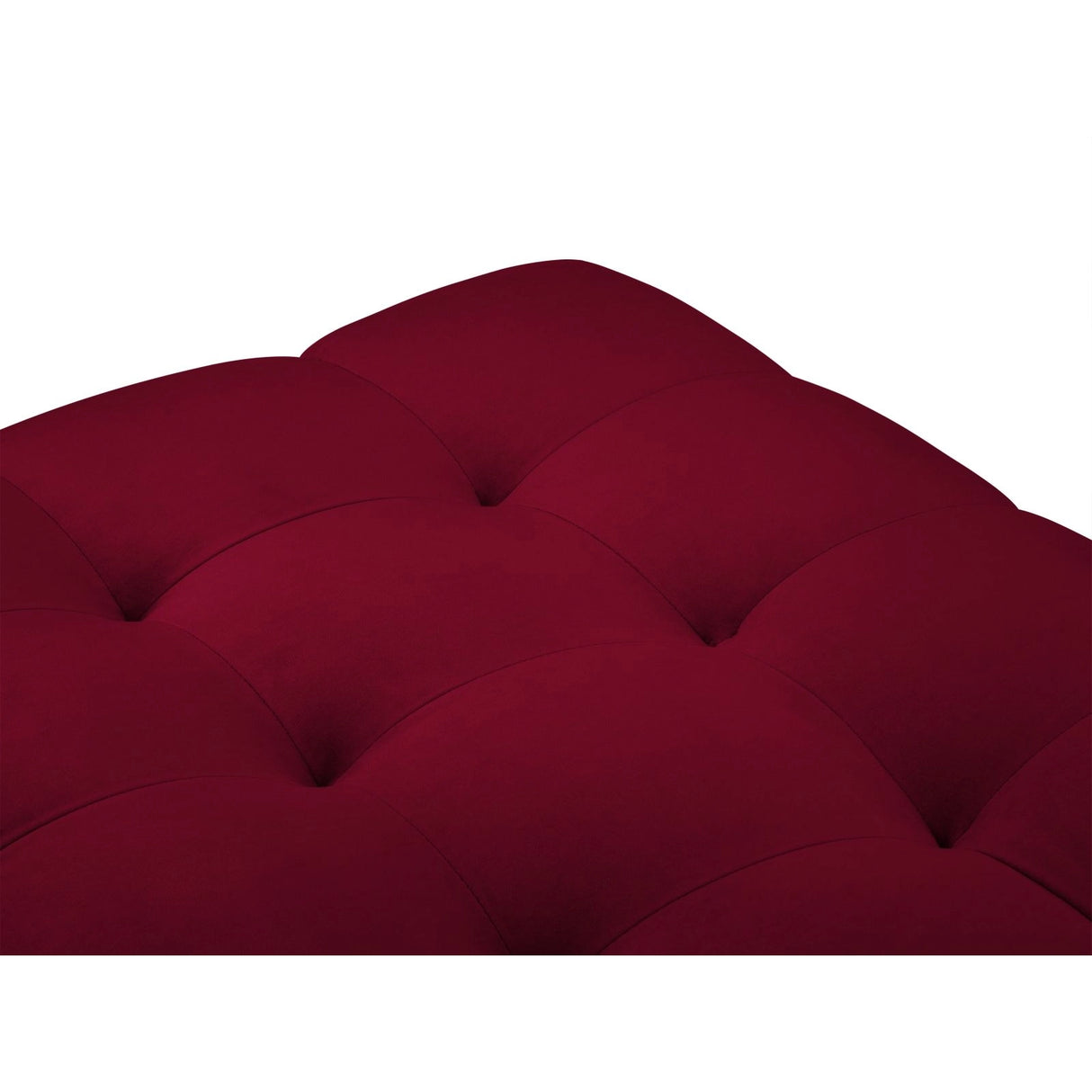 Bali Pouf aus Samt in Rot (Bluvel 59), 60x60x41 cm von Cosmopolitan Design – Bild 5