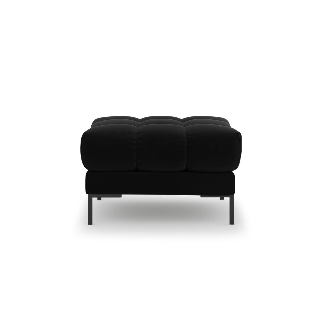 Bali Pouf aus Samt in Schwarz (Bluvel 19), 60x60x41 cm von Cosmopolitan Design – Bild 4
