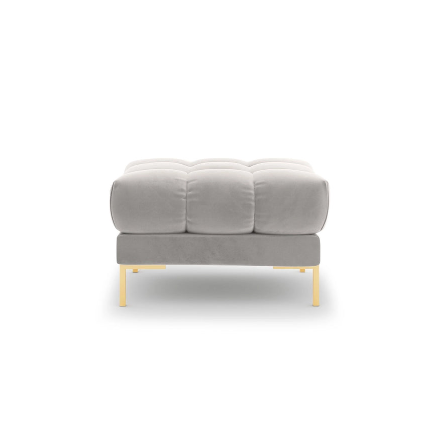 Bali Pouf aus Samt in Silber (Bluvel 03), 60x60x41 cm von Cosmopolitan Design – Bild 4