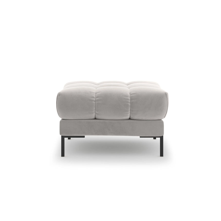 Bali Pouf aus Samt in Silber (Bluvel 03), 60x60x41 cm von Cosmopolitan Design – Bild 4