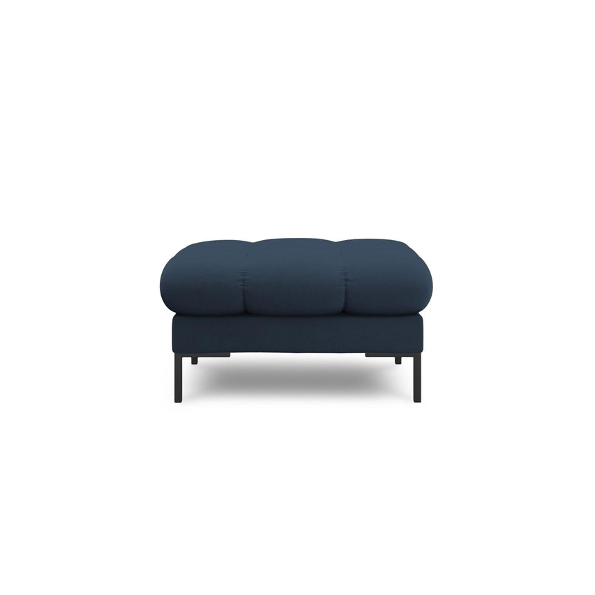 Bali Pouf aus Strukturierter Stoff in Blau (Neve 77), 60x60x41 cm von Cosmopolitan Design – Bild 3
