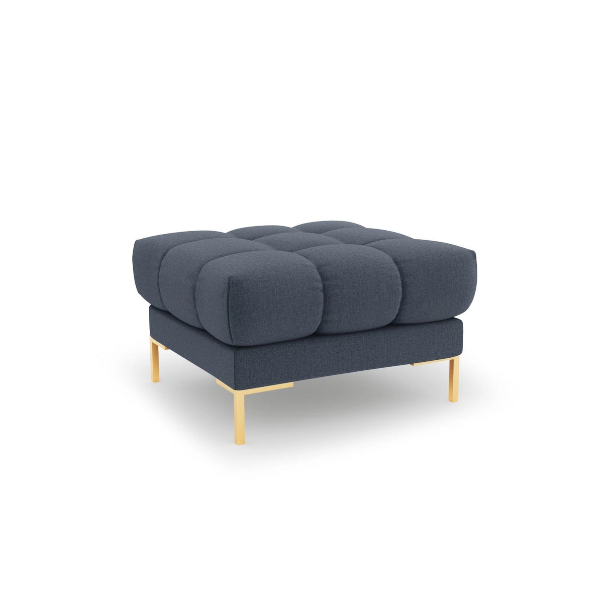 Bali Pouf aus Strukturierter Stoff in Dunkelblau (Nea 86), 60x60x41 cm von Cosmopolitan Design – Bild 1