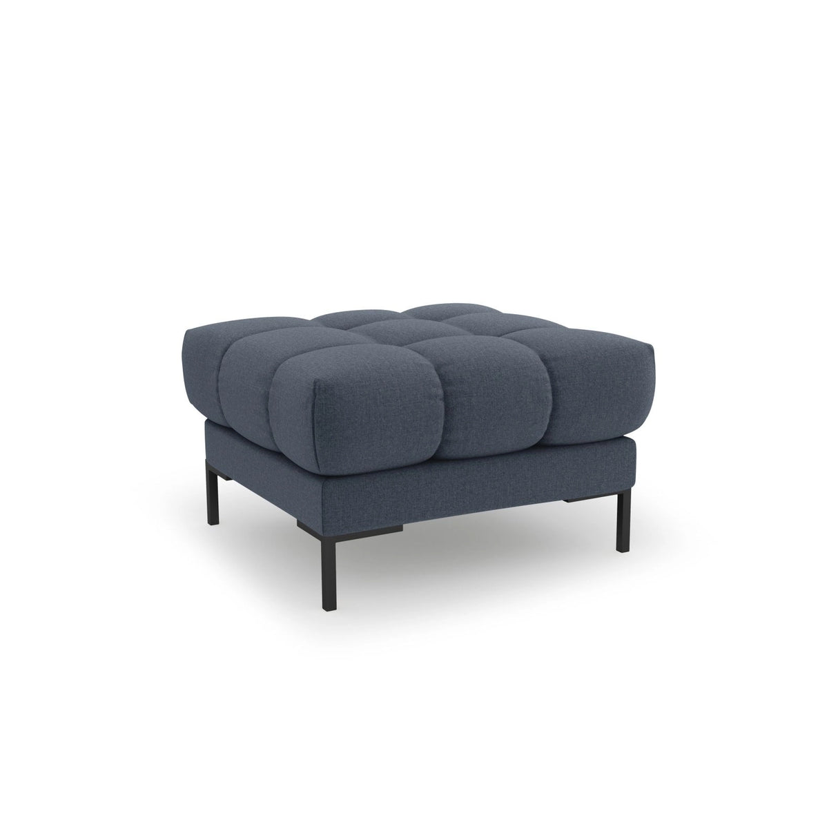 Bali Pouf aus Strukturierter Stoff in Dunkelblau (Nea 86), 60x60x41 cm von Cosmopolitan Design – Bild 1