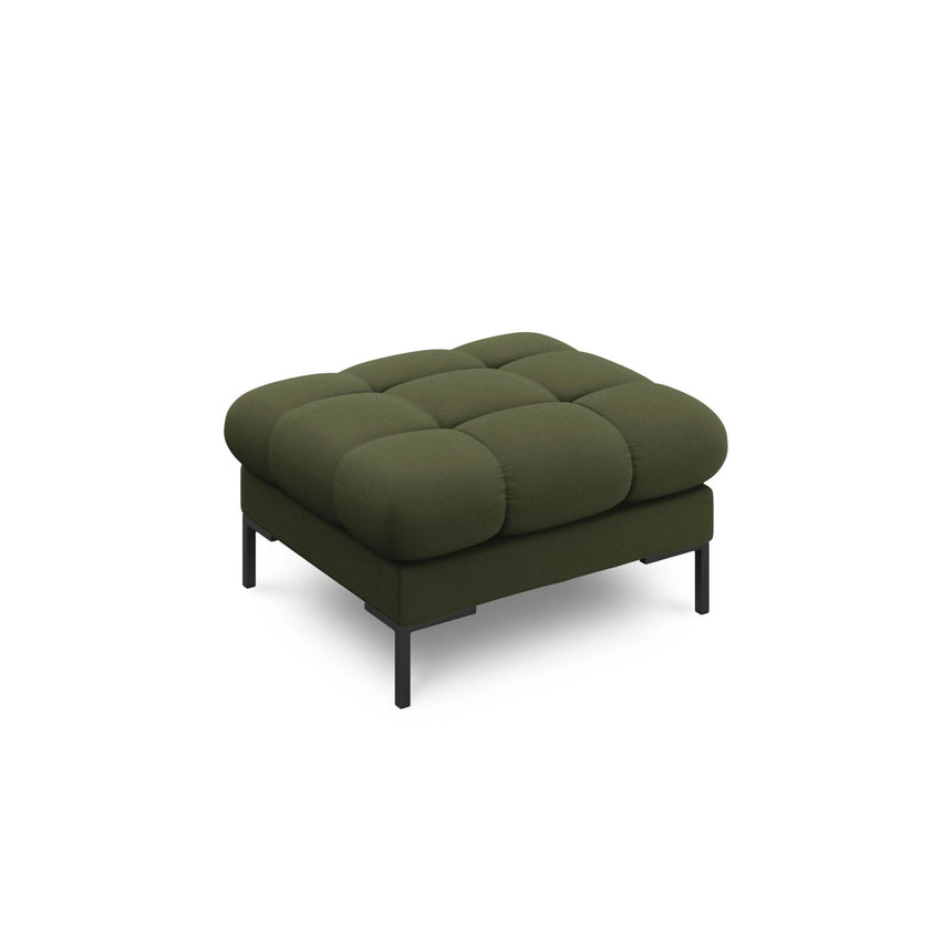 Bali Pouf aus Strukturierter Stoff in Grün (Neve 39), 60x60x41 cm von Cosmopolitan Design – Bild 1