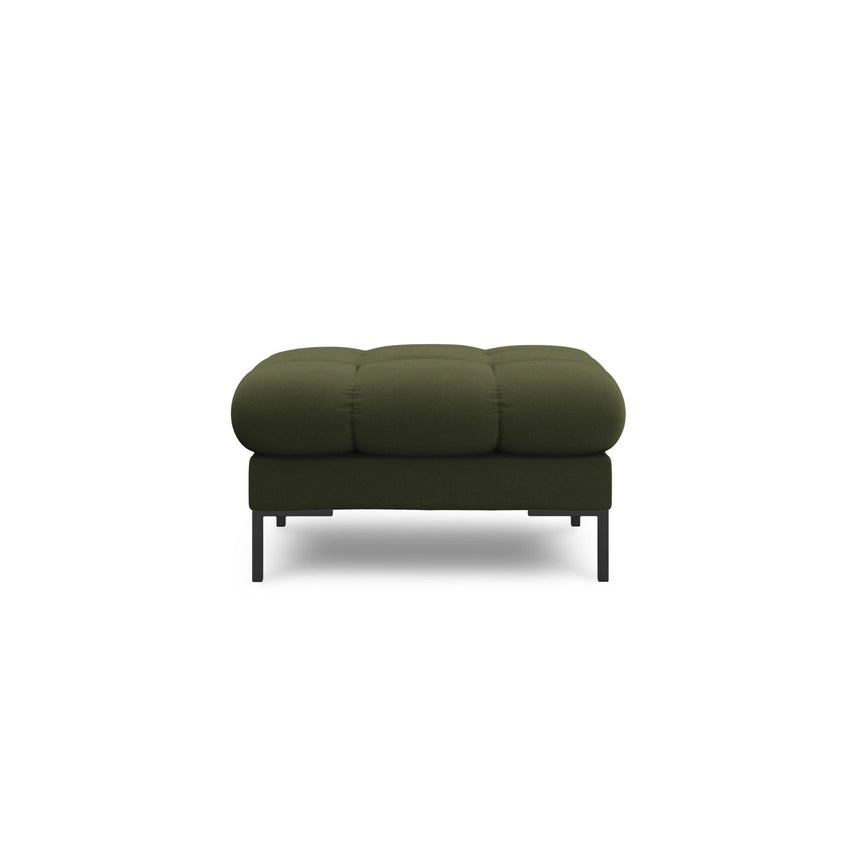 Bali Pouf aus Strukturierter Stoff in Grün (Neve 39), 60x60x41 cm von Cosmopolitan Design – Bild 3