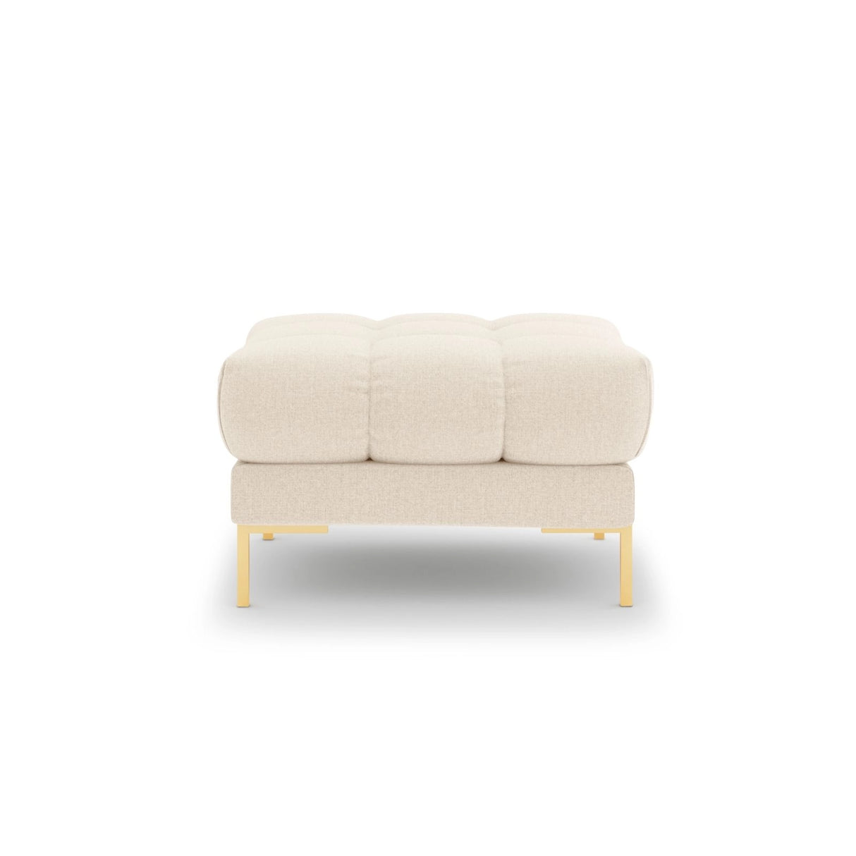 Bali Pouf aus Strukturierter Stoff in Hellbeige (Nea 23), 60x60x41 cm von Cosmopolitan Design – Bild 3