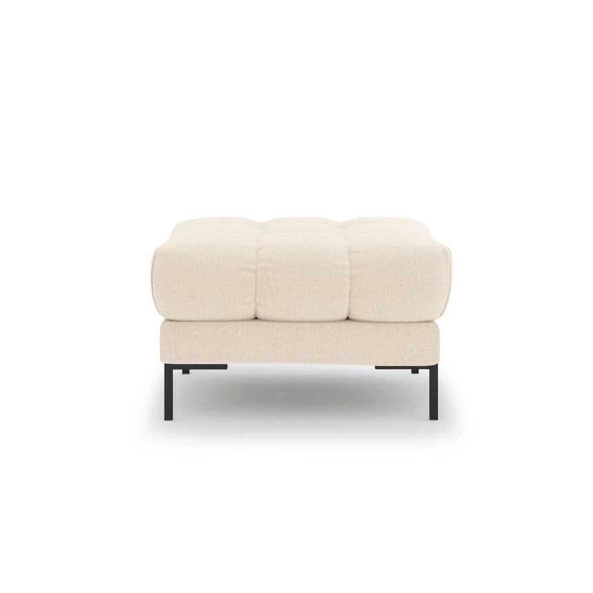 Bali Pouf aus Strukturierter Stoff in Hellbeige (Nea 23), 60x60x41 cm von Cosmopolitan Design – Bild 3
