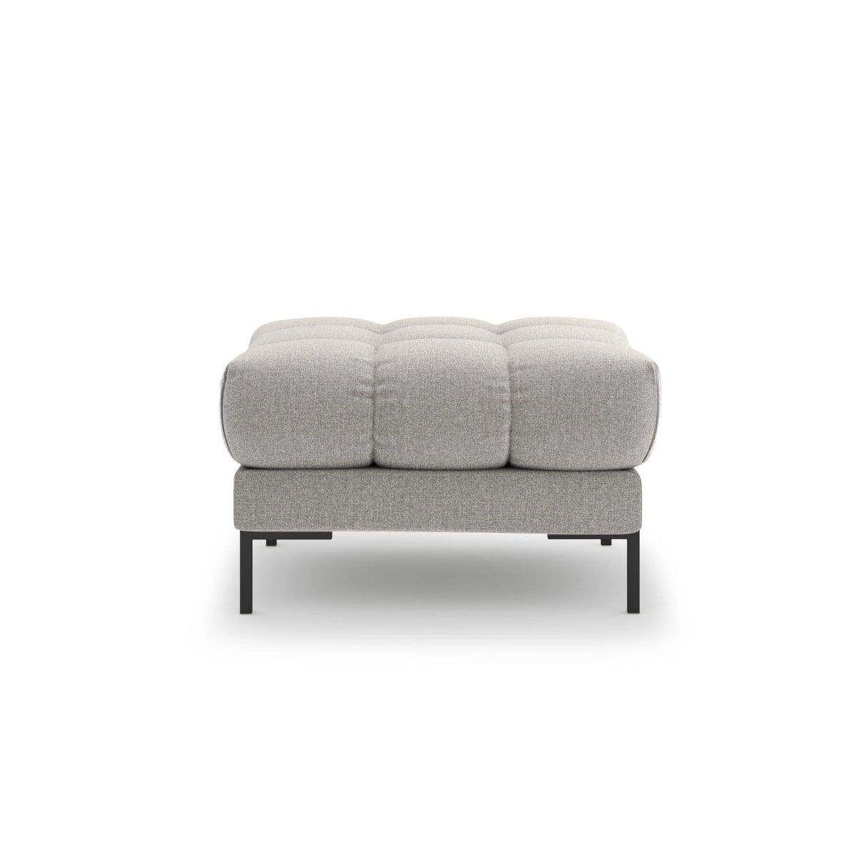 Bali Pouf aus Strukturierter Stoff in Hellgrau (Nea 07), 60x60x41 cm von Cosmopolitan Design – Bild 3