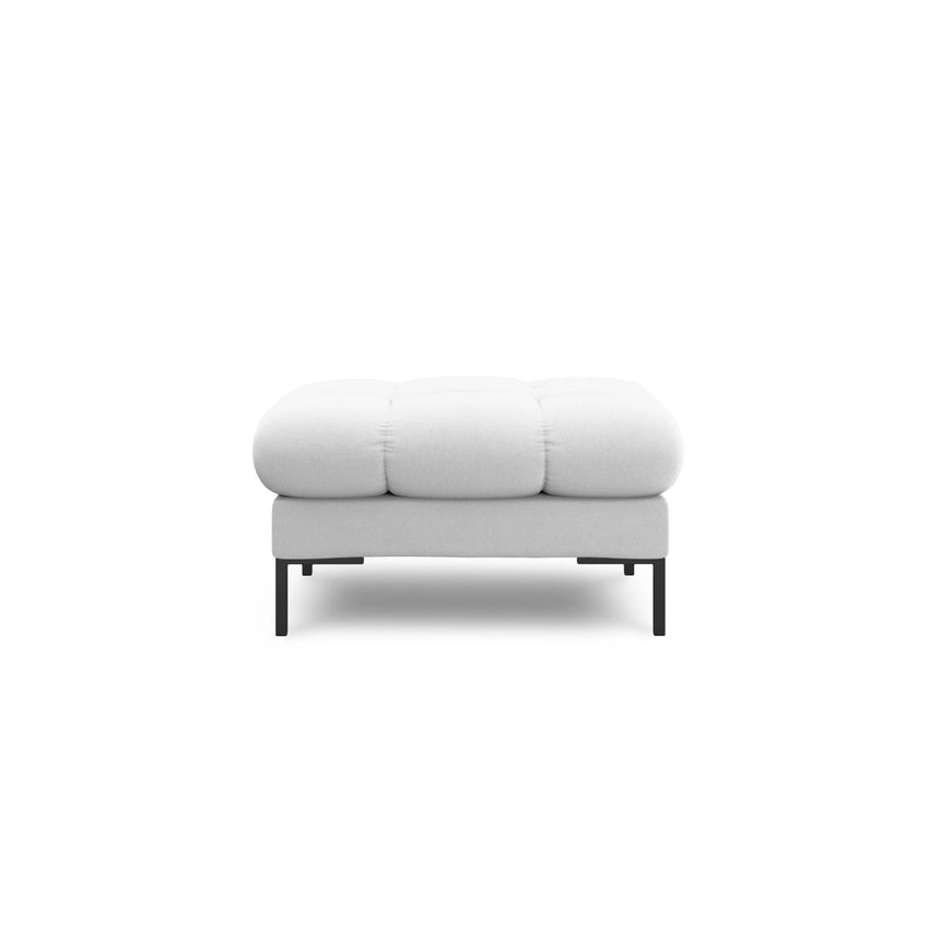 Bali Pouf aus Strukturierter Stoff in Hellgrau (Neve 80), 60x60x41 cm von Cosmopolitan Design – Bild 3
