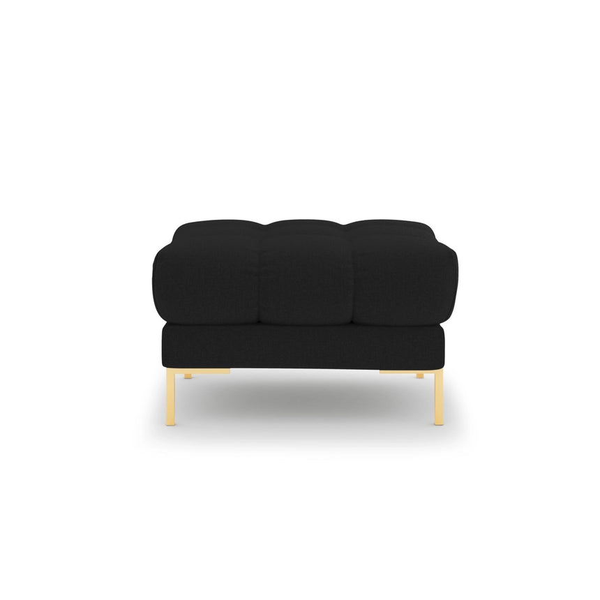 Bali Pouf aus Strukturierter Stoff in Schwarz (Nea 19), 60x60x41 cm von Cosmopolitan Design – Bild 3