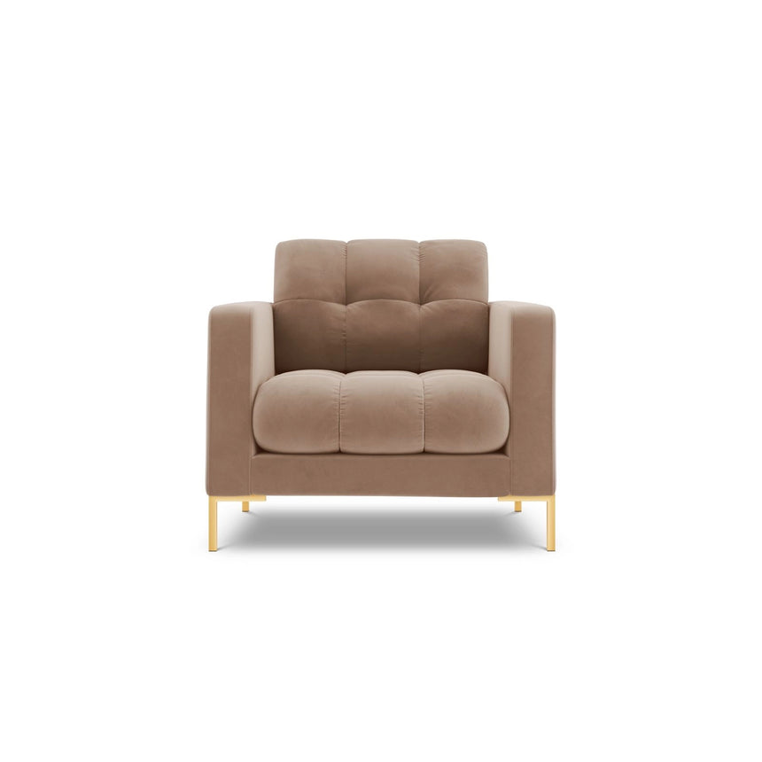 Bali Sessel aus Samt in Beige (Bluvel 28), 87x96x75 cm von Cosmopolitan Design – Bild 1