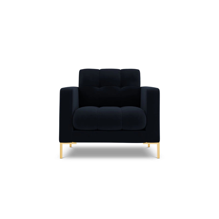 Bali Sessel aus Samt in Dunkelblau (Bluvel 89), 87x96x75 cm von Cosmopolitan Design – Bild 1
