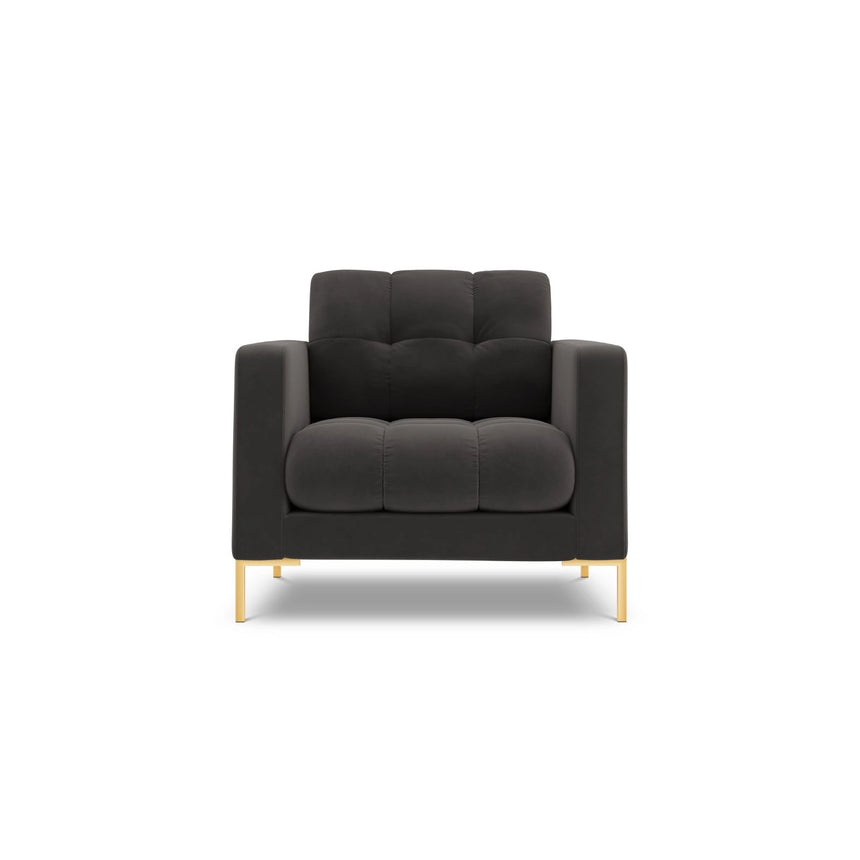 Bali Sessel aus Samt in Dunkelgrau (Bluvel 18), 87x96x75 cm von Cosmopolitan Design – Bild 1