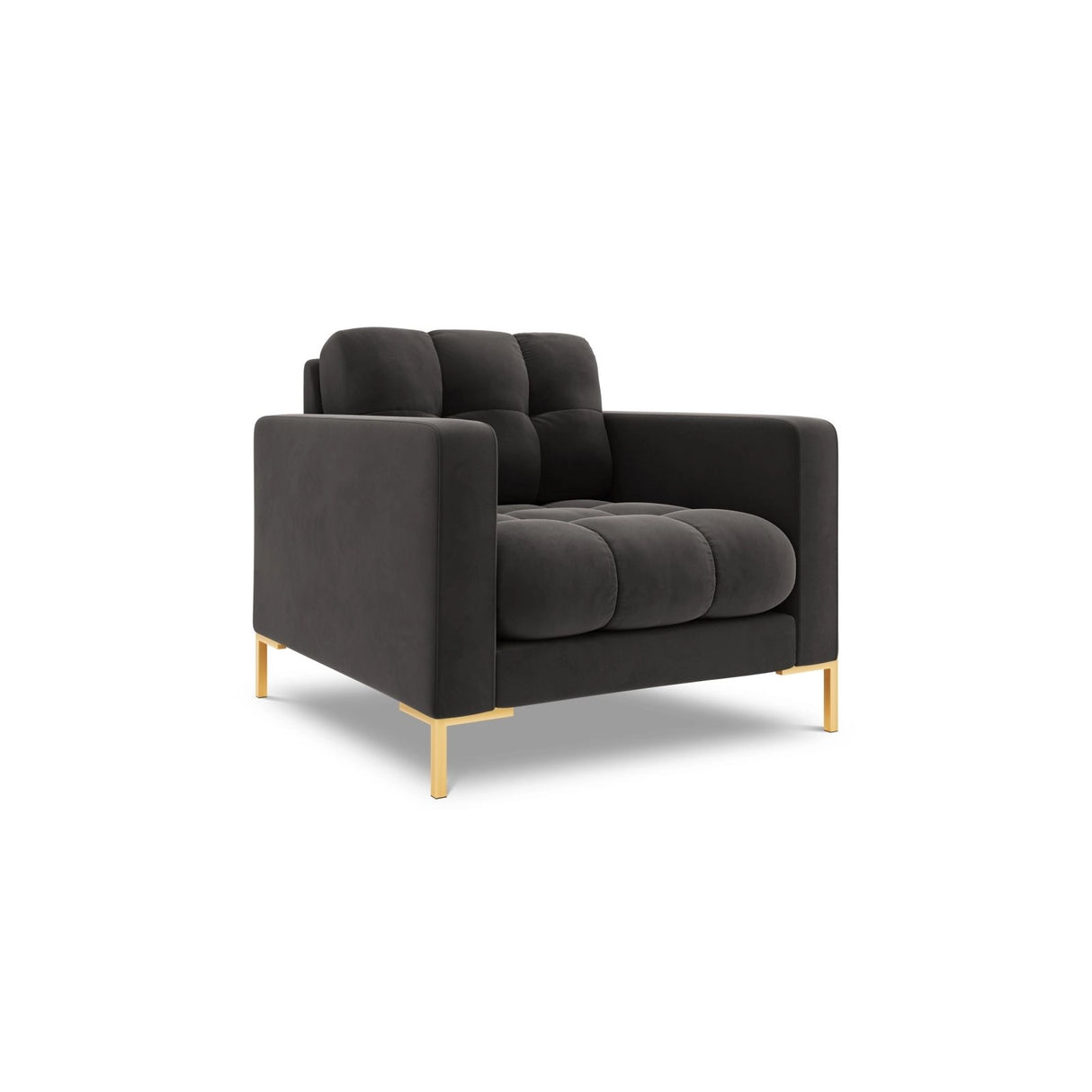 Bali Sessel aus Samt in Dunkelgrau (Bluvel 18), 87x96x75 cm von Cosmopolitan Design – Bild 4