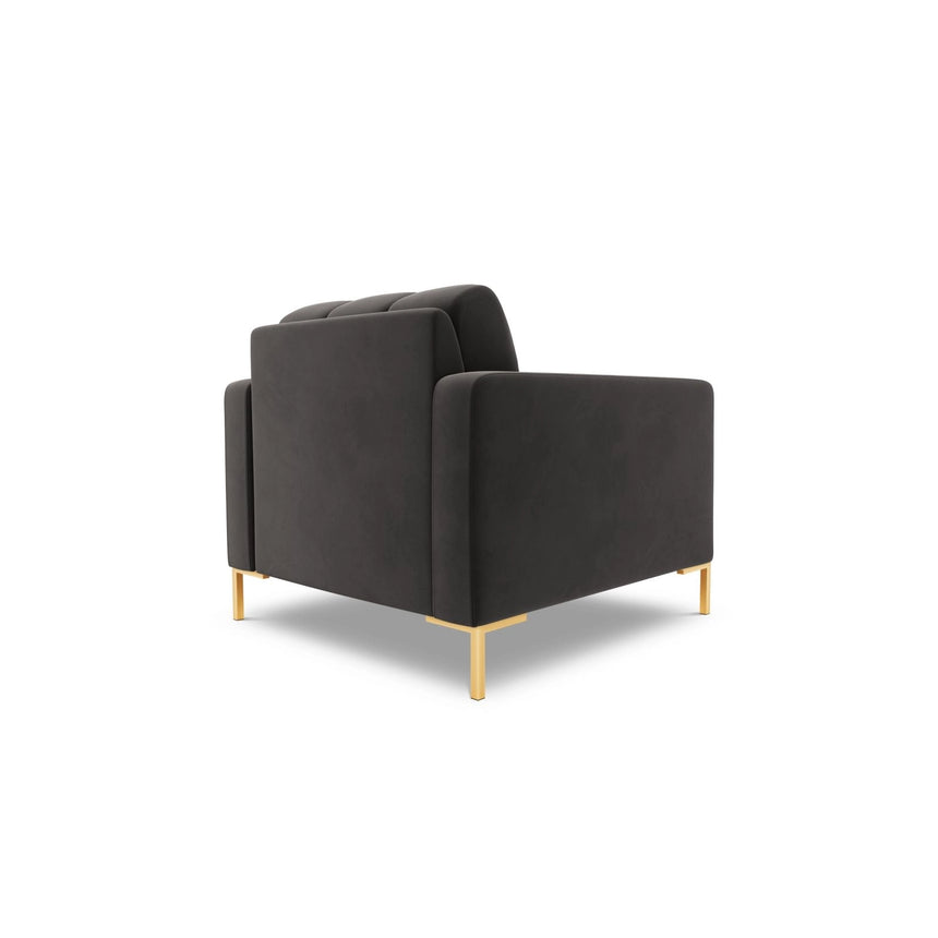 Bali Sessel aus Samt in Dunkelgrau (Bluvel 18), 87x96x75 cm von Cosmopolitan Design – Bild 5