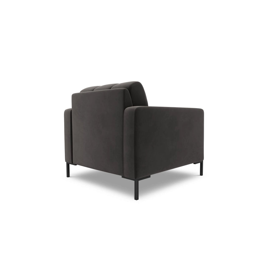 Bali Sessel aus Samt in Dunkelgrau (Bluvel 18), 87x96x75 cm von Cosmopolitan Design – Bild 5