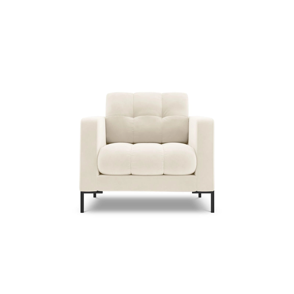 Bali Sessel aus Samt in Hellbeige (Bluvel 22), 87x96x75 cm von Cosmopolitan Design – Bild 1