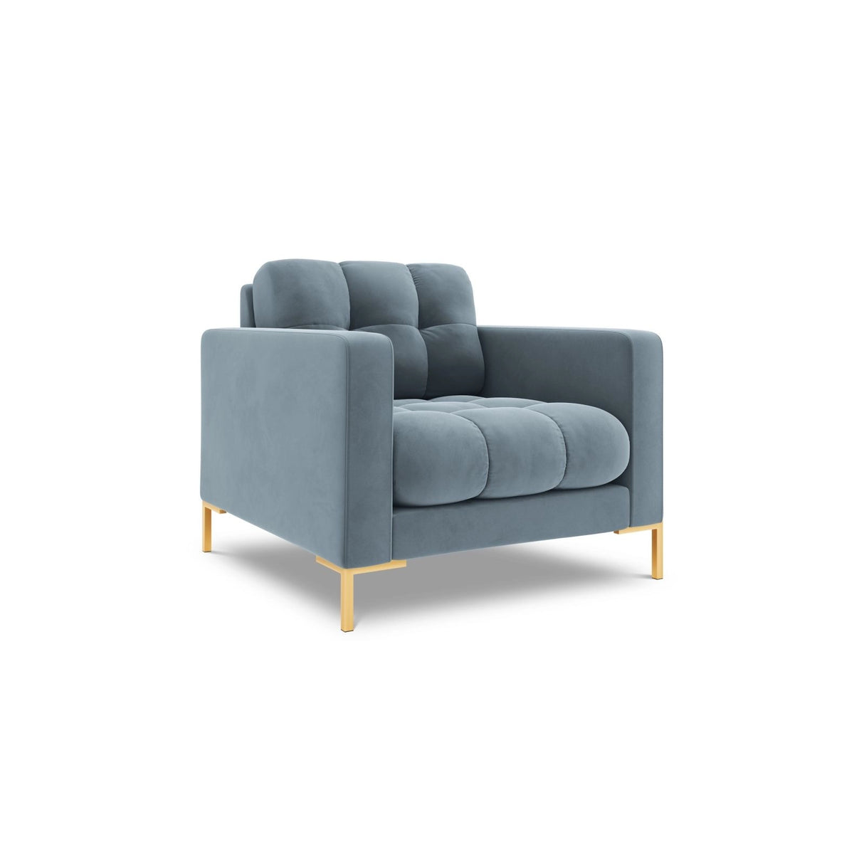 Bali Sessel aus Samt in Hellblau (Bluvel 06), 87x96x75 cm von Cosmopolitan Design – Bild 4