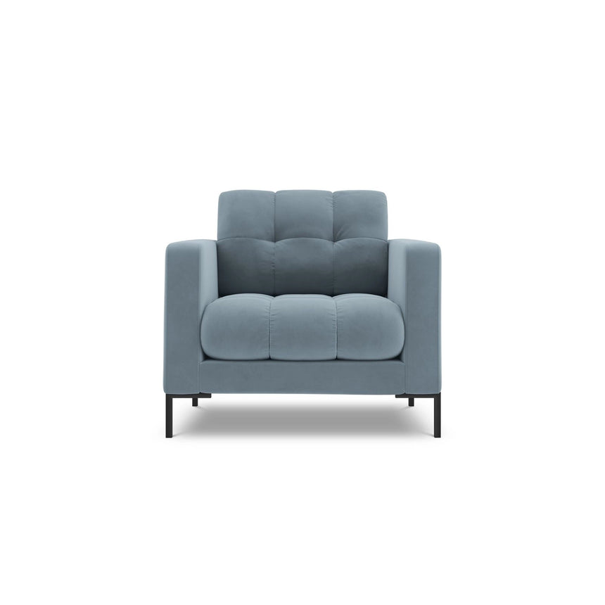 Bali Sessel aus Samt in Hellblau (Bluvel 06), 87x96x75 cm von Cosmopolitan Design – Bild 1