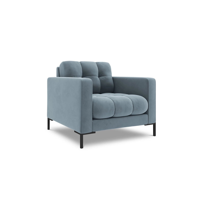 Bali Sessel aus Samt in Hellblau (Bluvel 06), 87x96x75 cm von Cosmopolitan Design – Bild 4