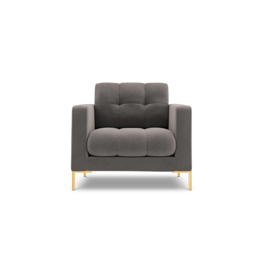 Bali Sessel aus Samt in Hellgrau (Bluvel 13), 87x96x75 cm von Cosmopolitan Design – Bild 1