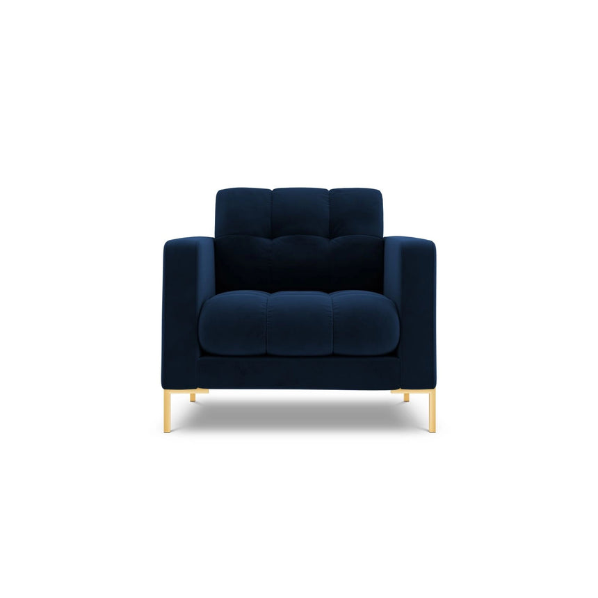 Bali Sessel aus Samt in Königsblau (Bluvel 86), 87x96x75 cm von Cosmopolitan Design – Bild 1