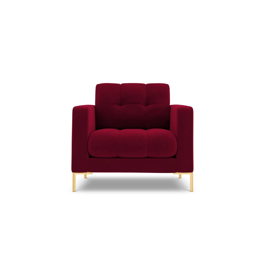 Bali Sessel aus Samt in Rot (Bluvel 59), 87x96x75 cm von Cosmopolitan Design – Bild 1