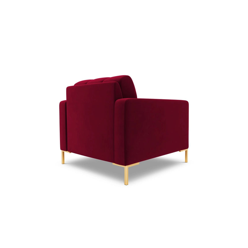 Bali Sessel aus Samt in Rot (Bluvel 59), 87x96x75 cm von Cosmopolitan Design – Bild 5
