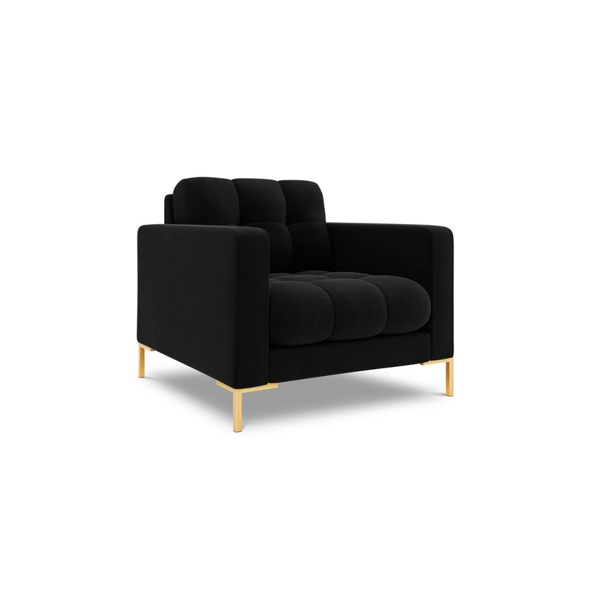 Bali Sessel aus Samt in Schwarz (Bluvel 19), 87x96x75 cm von Cosmopolitan Design – Bild 4