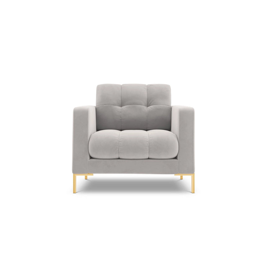 Bali Sessel aus Samt in Silber (Bluvel 03), 87x96x75 cm von Cosmopolitan Design – Bild 1