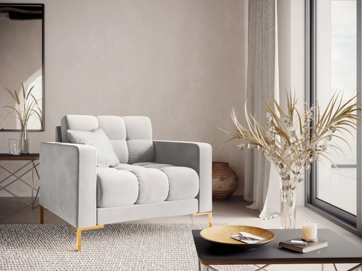 Bali Sessel aus Samt in Silber (Bluvel 03), 87x96x75 cm von Cosmopolitan Design – Bild 2