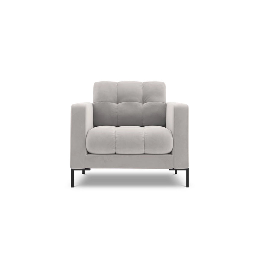 Bali Sessel aus Samt in Silber (Bluvel 03), 87x96x75 cm von Cosmopolitan Design – Bild 1